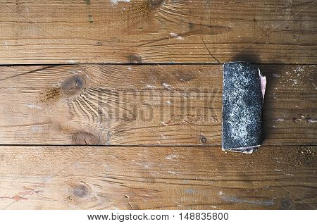 Emery Paper - Sandpaper On Wooden Board