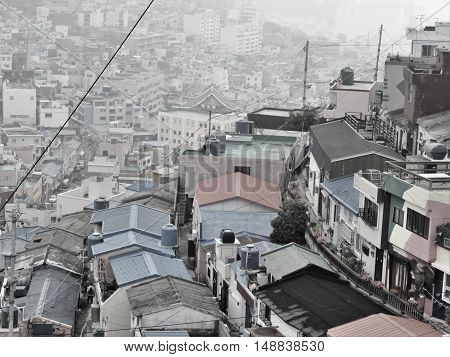 Gamcheon Village began as a refugee shantytown during the Korean war.