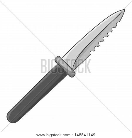 Knive icon in black monochrome style isolated on white background. Cutting symbol vector illustration