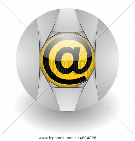 e-mail-stål glosssy ikon
