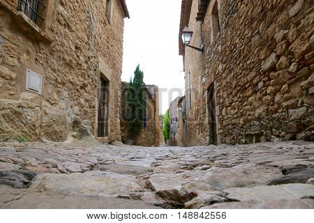 Peratallada, medieval town in Catalunya, Spain in September