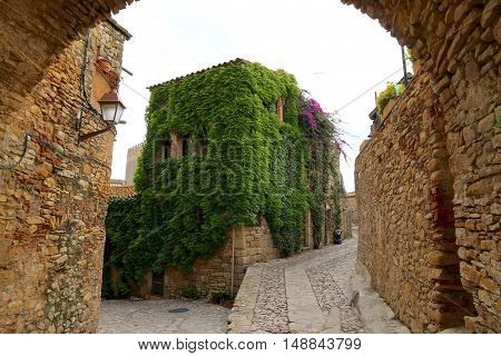 Peratallada, medieval town in Catalunya, Spain in September