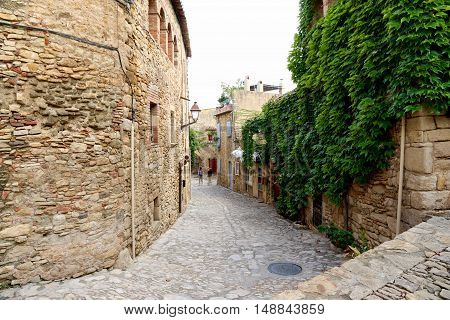 Peratallada, medieval town in Catalunya, Spain in September