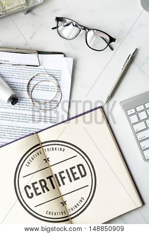 Certified Guarantee Warranty Verify Stamp Word Concept