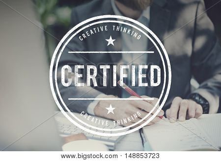 Certified Guarantee Warranty Verify Stamp Word Concept