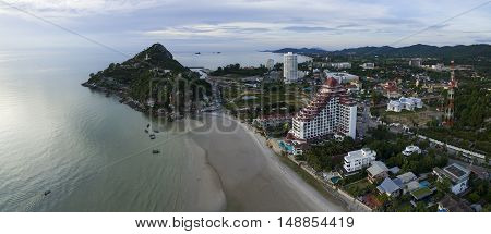 aerial view of khao takeib hua hin prachaupkirikhan southern of thailand important traveling destination