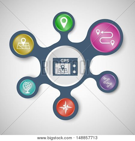 Navigation infographic templates with connected metaballs, stock vector