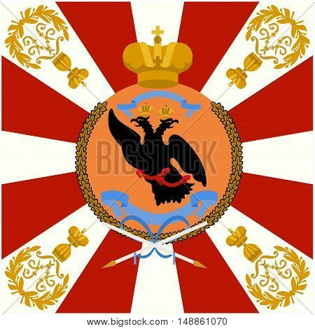 Advertise Russian regiments took part in the Battle of Borodino in 1812. The illustration on a white background.