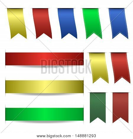 Ribbon Set. Ribbon banners collection. Vector illustration