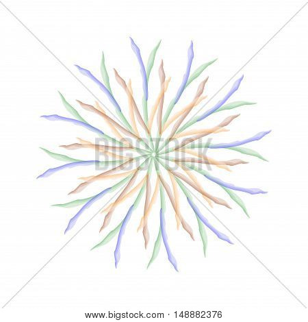 mandala. watercolor. circular abstract pattern. vector illustration.