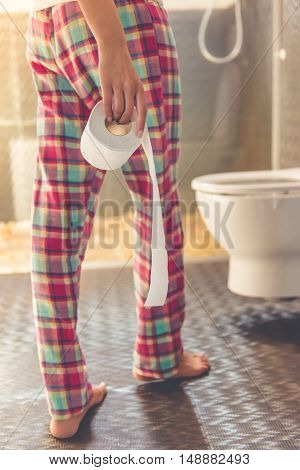 Beautiful Woman In Toilet