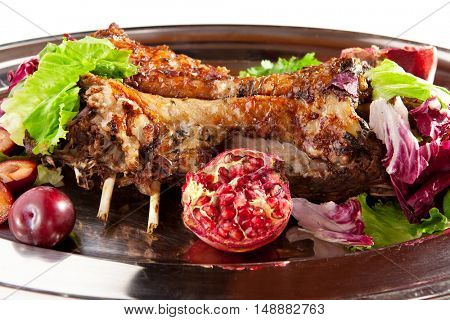 Roasted Saddle of Lamb with Fruit