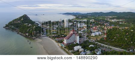 Aerial View Of Khao Takeib Hua Hin Prachaupkirikhan Southern Of Thailand Important Traveling Destina