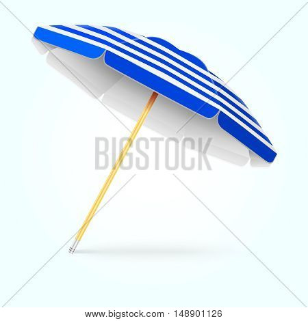 Summer beach umbrella, parasol. Sun protection vector concept. Shade from sunlight illustration