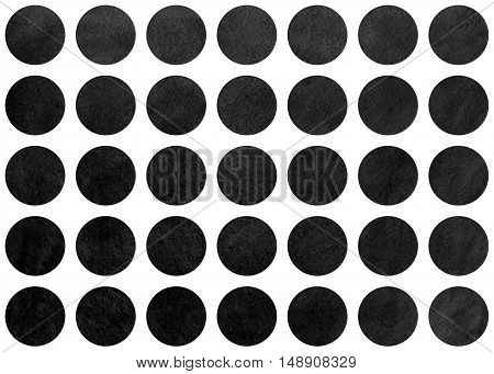 Watercolor Circles On White Background.