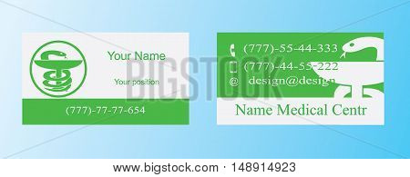 Business card for health professionals and pharmacies