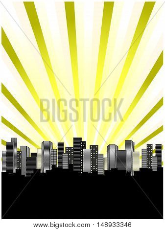 Vector skyscrapers - abstract background - illustration