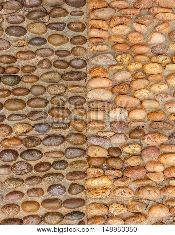 Surface of the stone lined up on the floor.