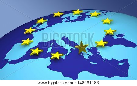 European Union 3D finance euro europe economic