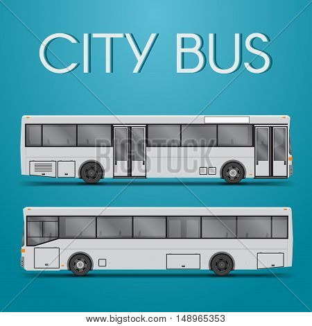 City bus with two sides in the vector