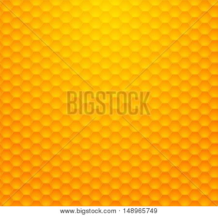 Background - Pattern in the form of a yellow honeycomb with a gradient vector