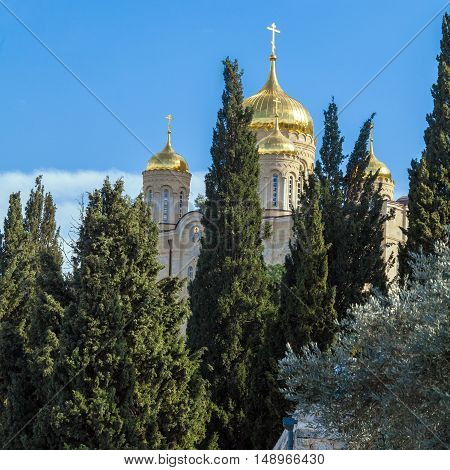 Cathedral of Gorny Monastery in Jerusalem Israel