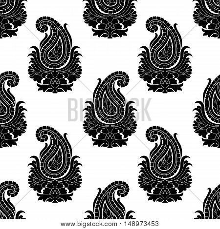 Seamless eastern style pattern. Paisley repeating ornament