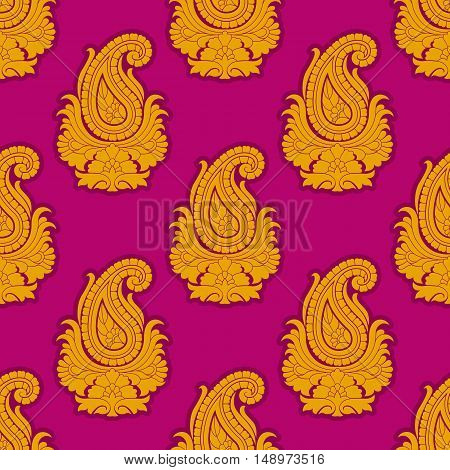 Seamless eastern style pattern. Paisley repeating ornament