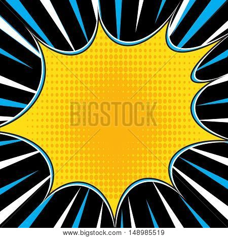 Comic book explosion superhero pop art style radial lines background. Manga or anime speed frame.