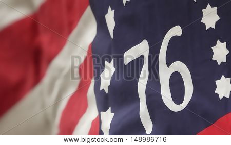 The Bennington flag. Revolutionary War Era Battle flag.