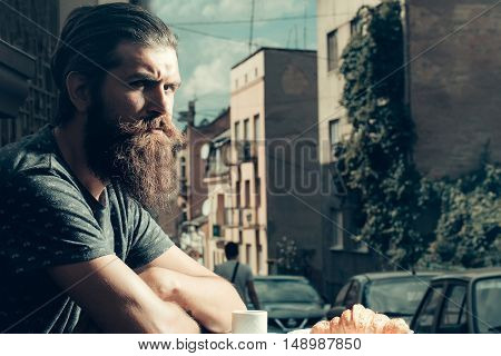 Handsome Man In Cafe