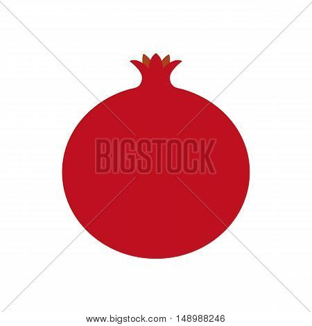 Flat icon pomegranate. Fruit icon. Vector illustration.
