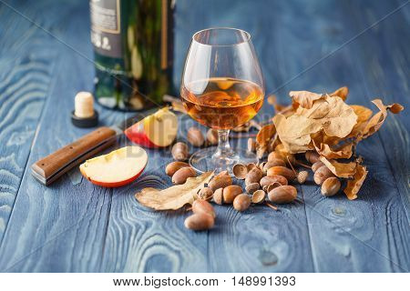 Friday Relax Evening With Whiskey And Apples