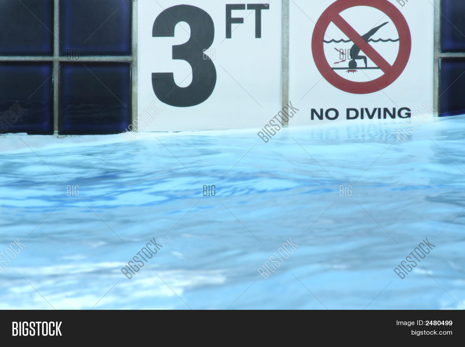 3 Feet No Diving Sign Image & Photo (Free Trial) Bigstock