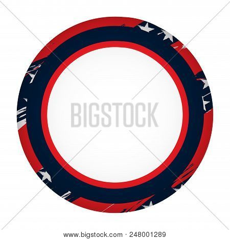 Isaolated Empty American Campaign Button. Vector Illustration Design