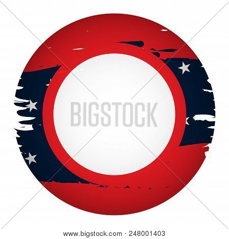 Isaolated Empty American Campaign Button. Vector Illustration Design