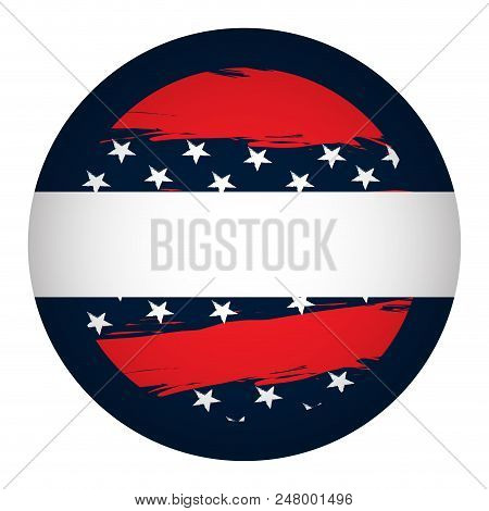 Isaolated Empty American Campaign Button. Vector Illustration Design
