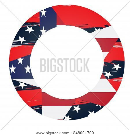 Isaolated Empty American Campaign Button. Vector Illustration Design