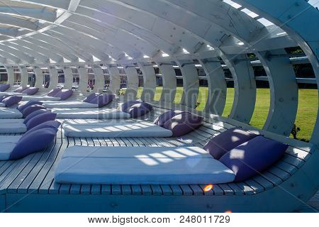 Summer Sunny Day, Gazebo, Beach Bed, Sea