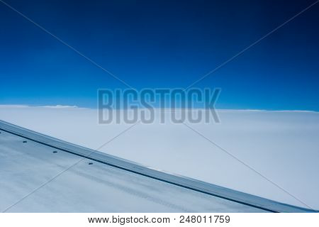 Sky Background Pattern Blue And White Color. Flying.