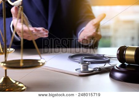 Law Gavel Stethoscope Health Care Business Rules