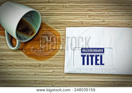 Letter With In German Vollstreckbarer Titel In English Enforceable Title