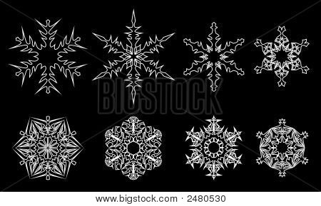 白い Snoweflakes 2