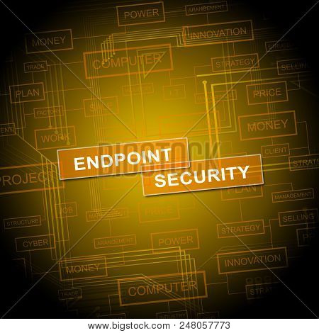 Endpoint Security Safe System Protection 3D Illustration