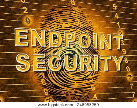 Endpoint Security Safe System Protection 3D Illustration