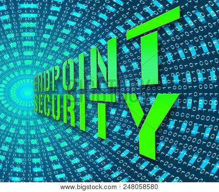 Endpoint Security Safe System Protection 3D Illustration
