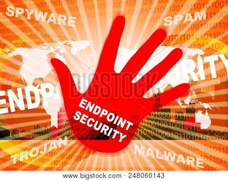 Endpoint Security Safe System Protection 3D Illustration