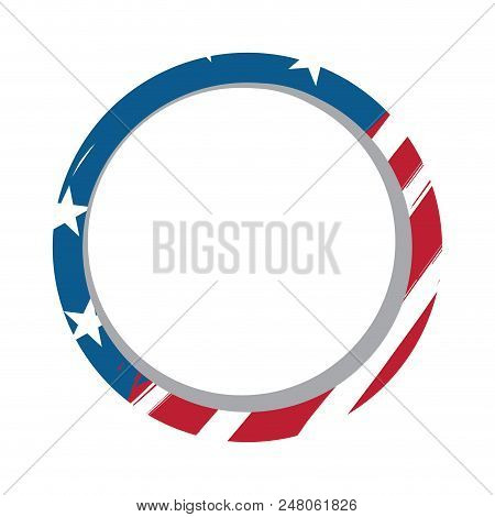 Isaolated Empty American Campaign Button. Vector Illustration Design
