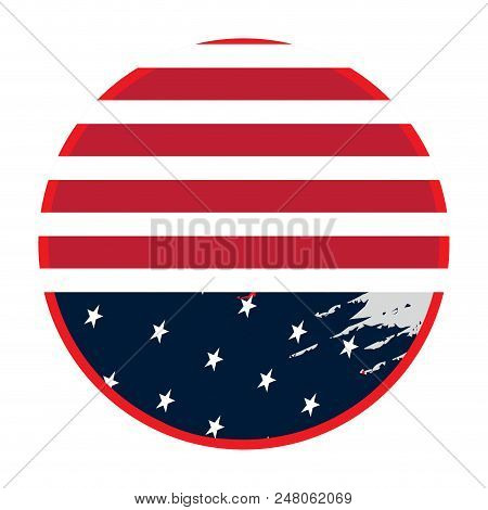 Isaolated Empty American Campaign Button. Vector Illustration Design