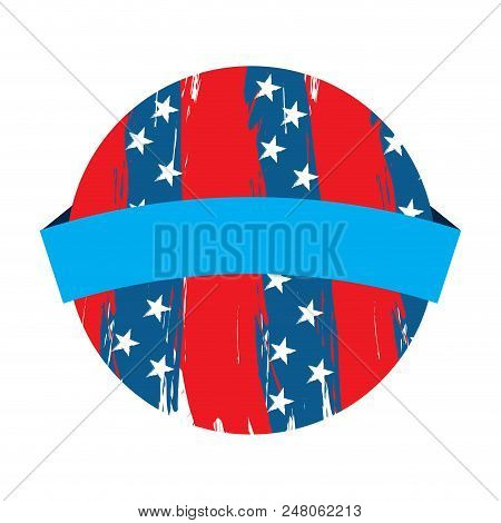 Isaolated Empty American Campaign Button. Vector Illustration Design